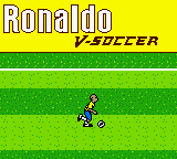 Ronaldo V-Soccer title screen for GameBoy Color